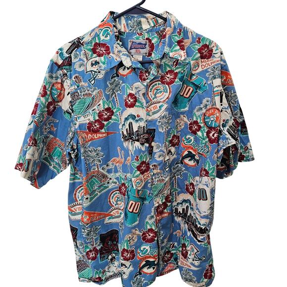 Vintage Ryan Spooner Miami Dolphins Shirt, Size Large, Made in Hawaìi, U.S.A - Picture 1 of 7